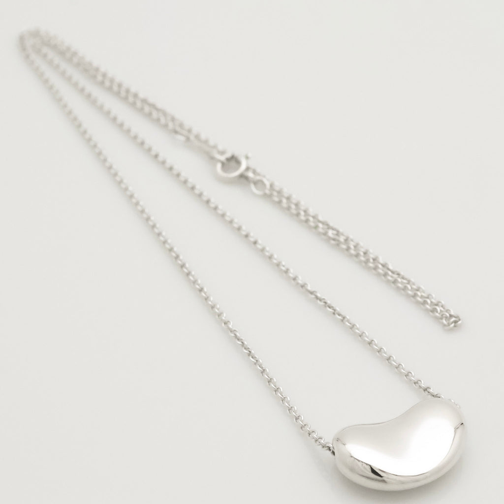  Tiffany & Co. Peretti Large  Bean Necklace  Sterling Silver 925 