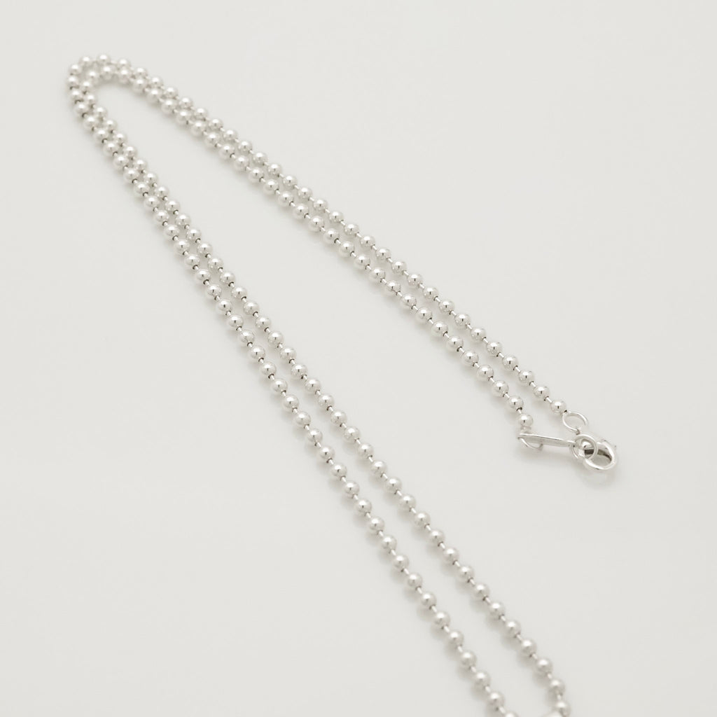 Tiffany & Co. Atlas Dog Tag Plate Ball Chain Necklace Sterling Silver 925