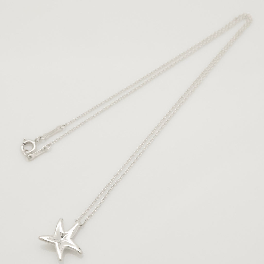 Tiffany & Co. Starfish Pendant Necklace Sterling Silve 925