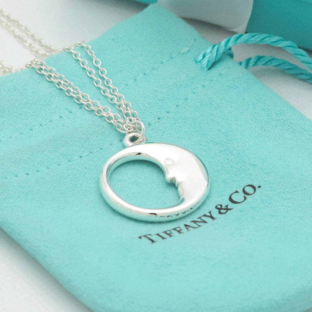 TIFFANY&Co. マンインザムーン ダブル チェーン ネックレス AG925