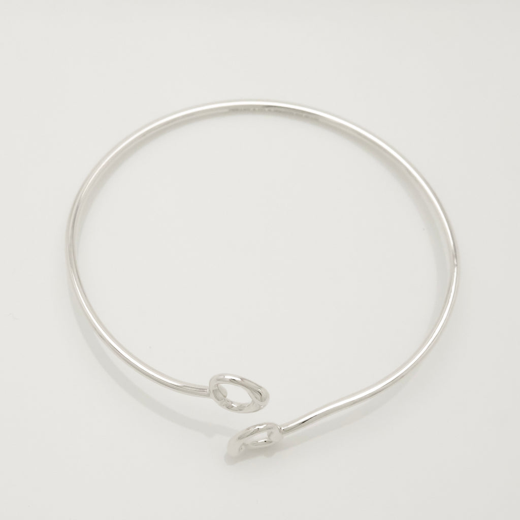 Tiffany & Co. Interlocking Double Loop Bangle Bracelet Sterling Silver 925