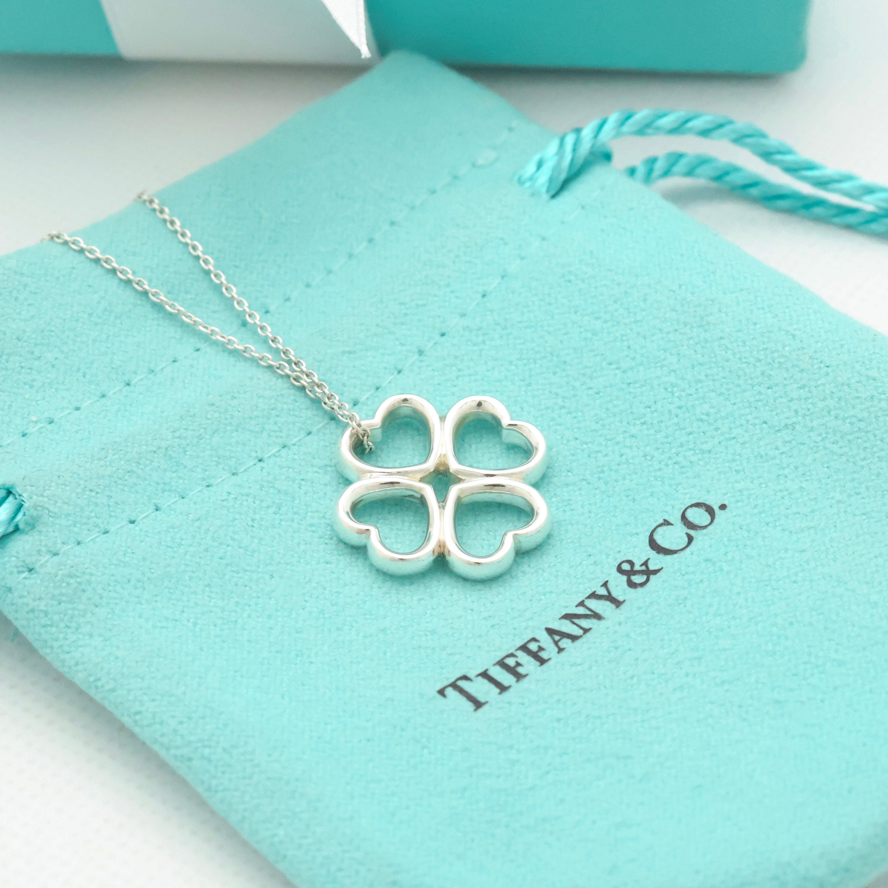 TIFFANY&Co. クローバー ハート ネックレス AG925