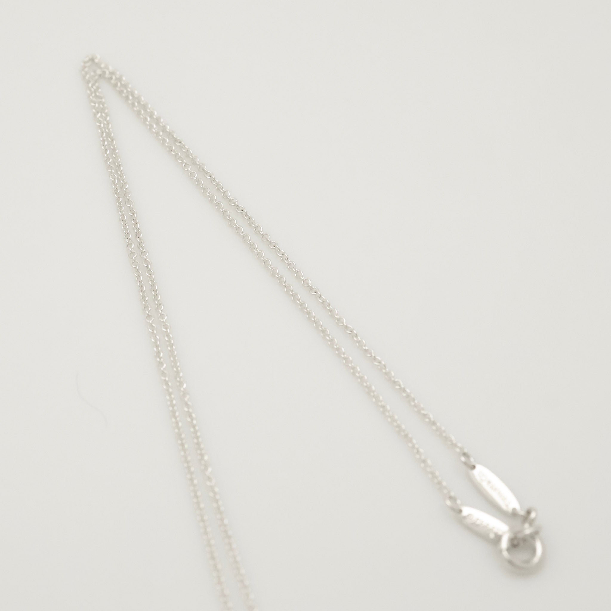 Tiffany & Co. Open Heart Pendant Necklace Sterling Silver 925