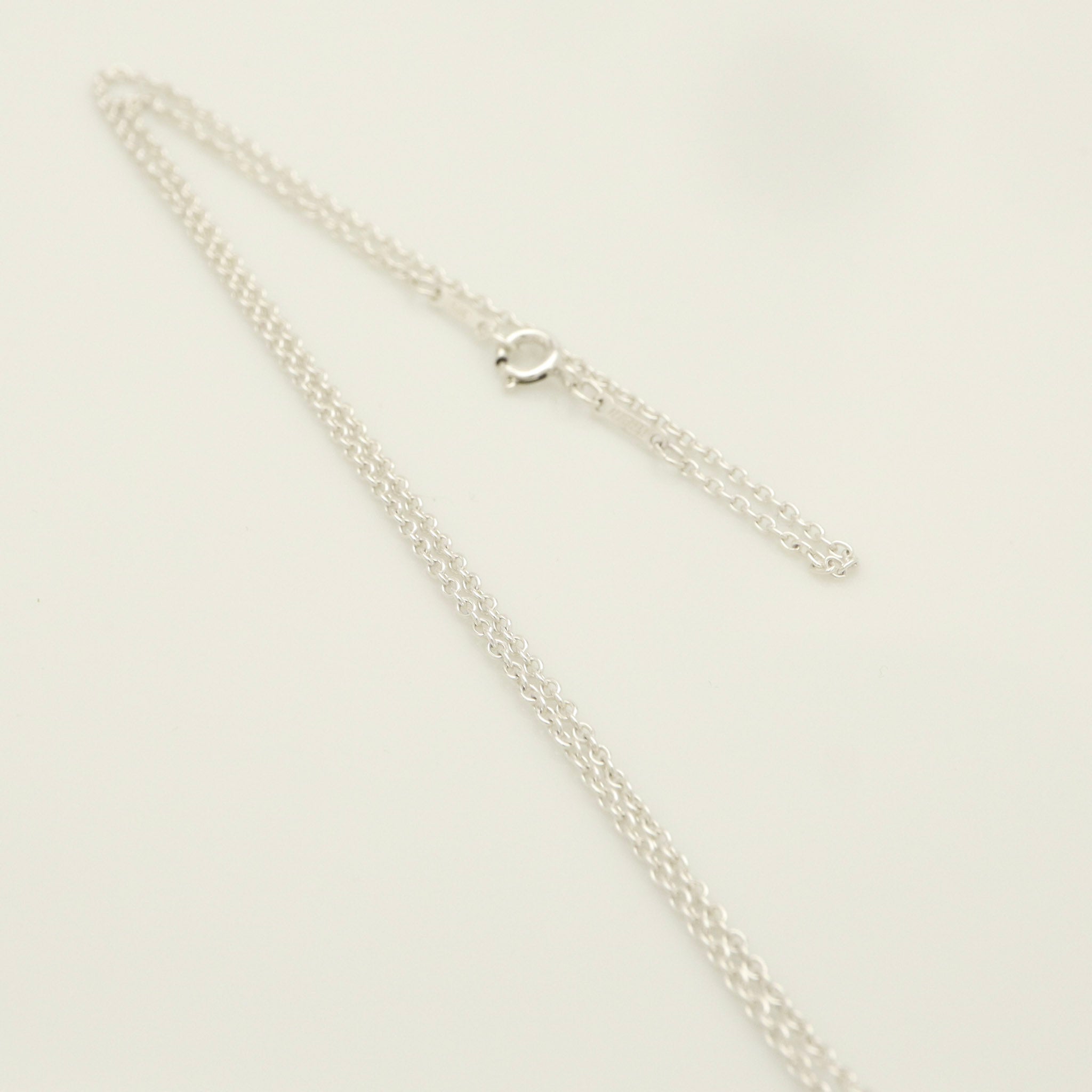Tiffany & Co. Open Heart Pendant Necklace Sterling Silver 925