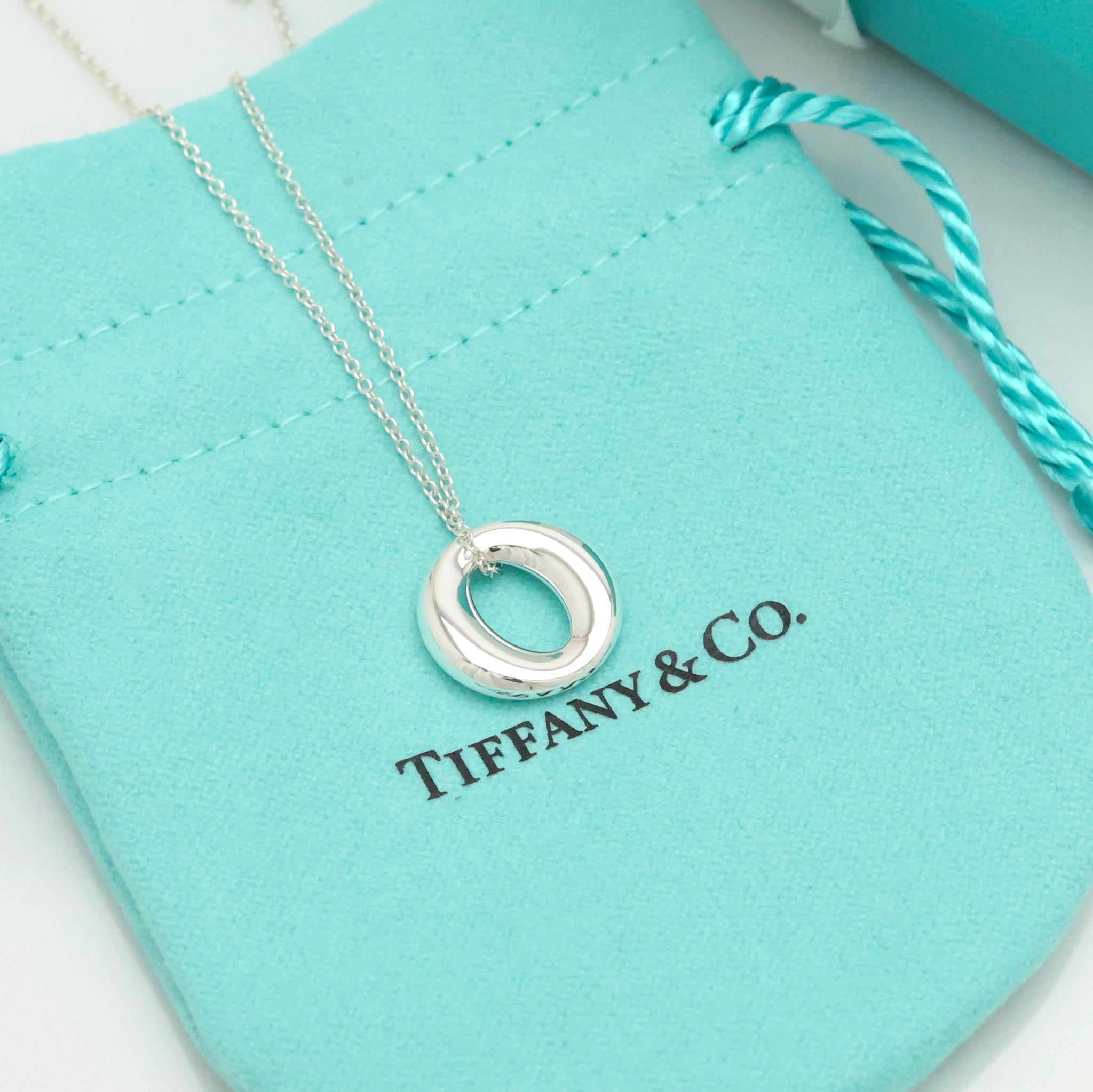 Tiffany & Co. Peretti Small Sevillana Necklace Sterling Silver 925