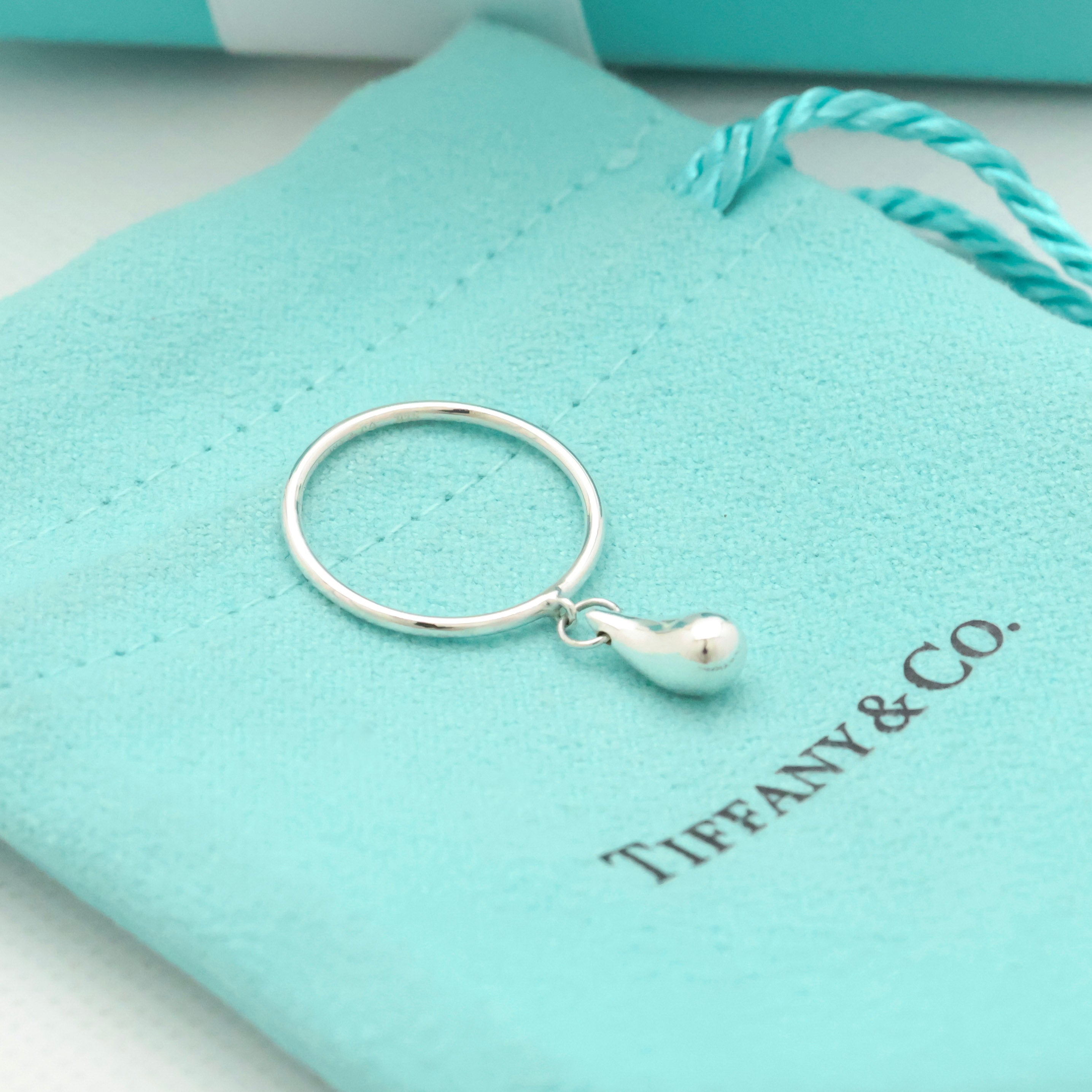 TIFFANY&Co. ティアドロップ エルサペレッティ ドロップ リング 10 号 AG925