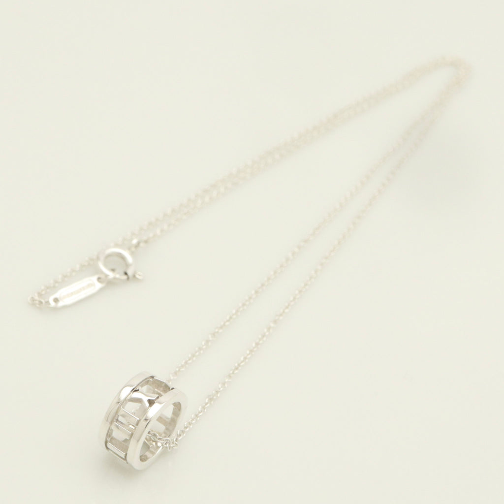  Tiffany & Co. Atlas Ring Pendant Necklace Sterling Silver 925