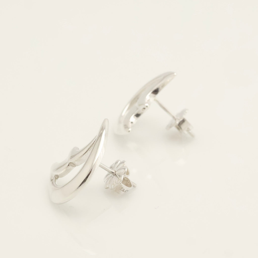 Tiffany & Co. Picasso Half Moon Stud Earrings Sterling Silver 925