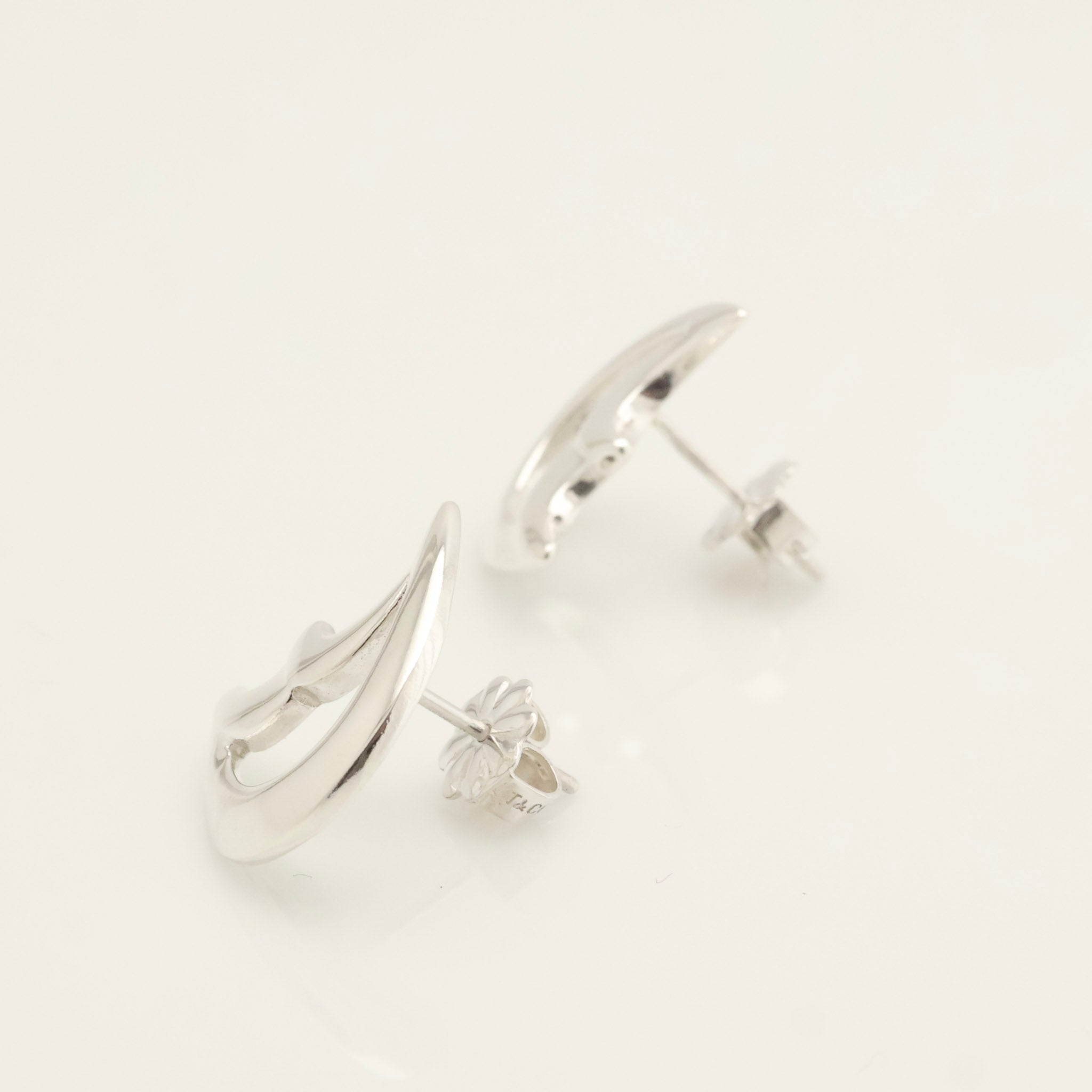 Tiffany & Co. Picasso Half Moon Stud Earrings Sterling Silver 925