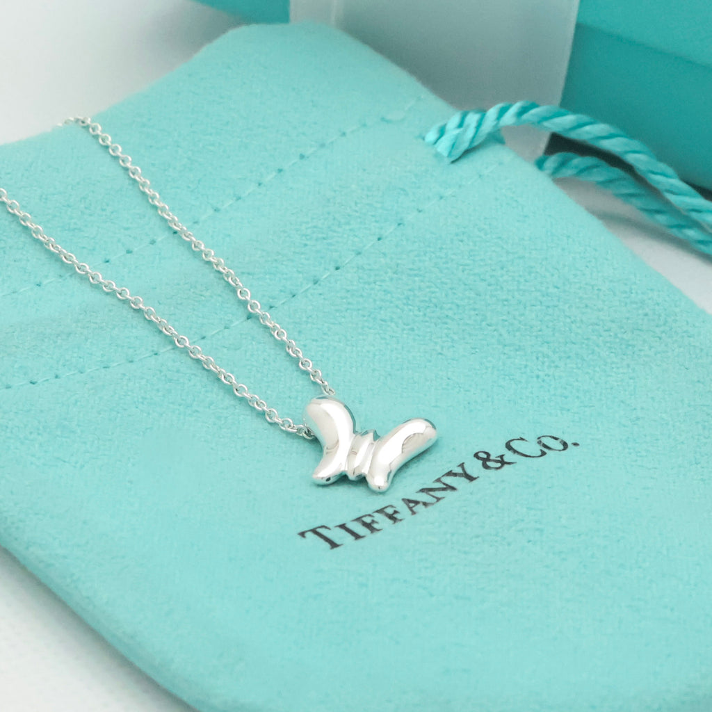 TIFFANY&Co. ミニ バタフライ 蝶 ネックレス AG925
