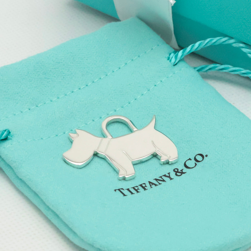  Tiffany & Co. Scottie Terrier Dog Pendant Charm Sterling Silver 925 