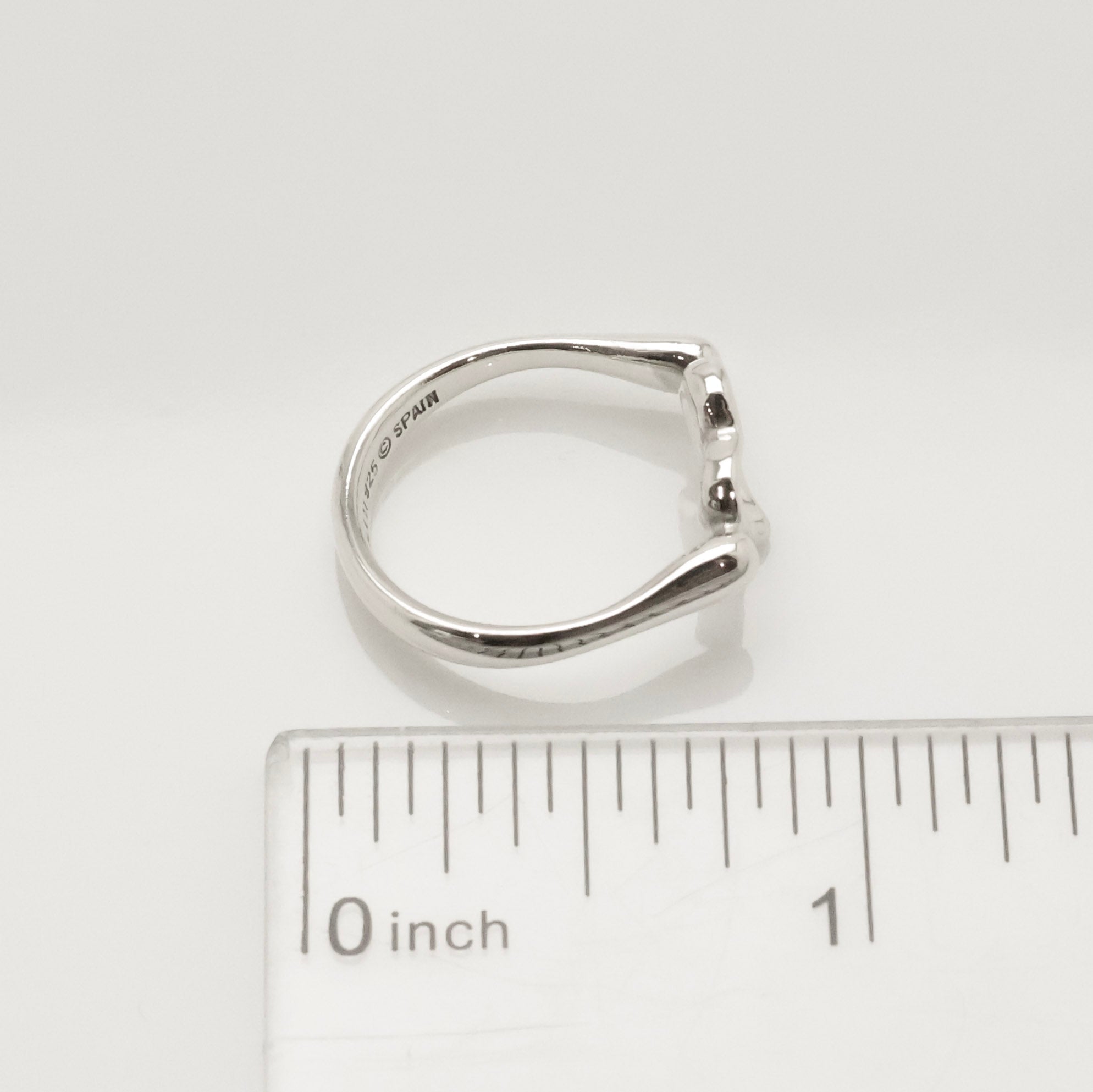 Tiffany & Co. Elsa Peretti Open Heart Ring Sterling Silver 925