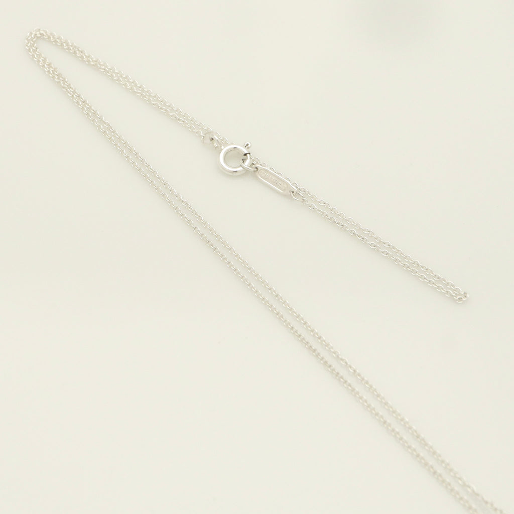 Tiffany & Co. Puff Heart Dangle Pendant Necklace Sterling Silver 925