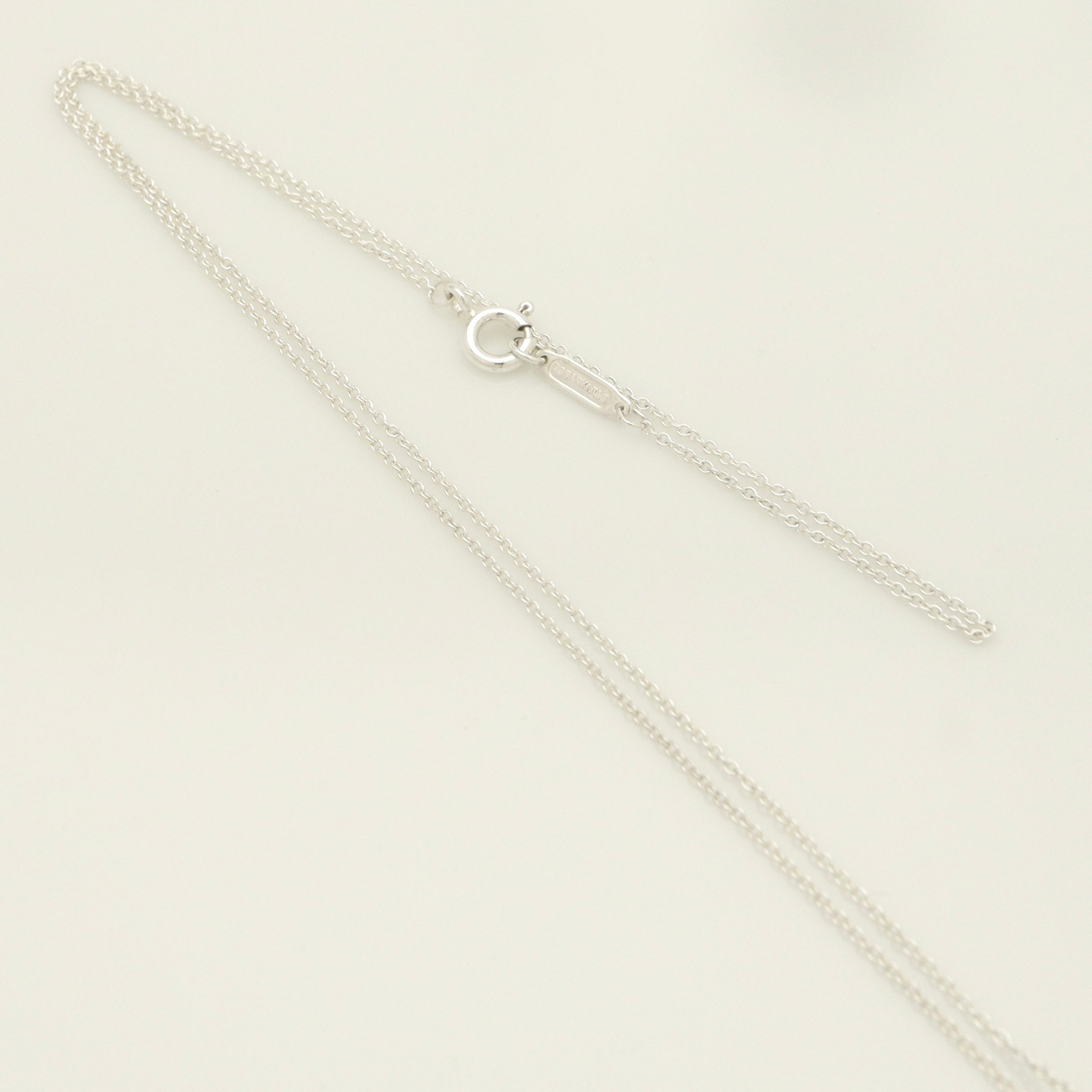 Tiffany & Co. Puff Heart Dangle Pendant Necklace Sterling Silver 925