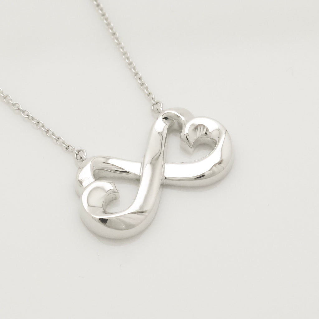 Tiffany & Co. Picasso Double Loving Heart Necklace Sterling Silver 925