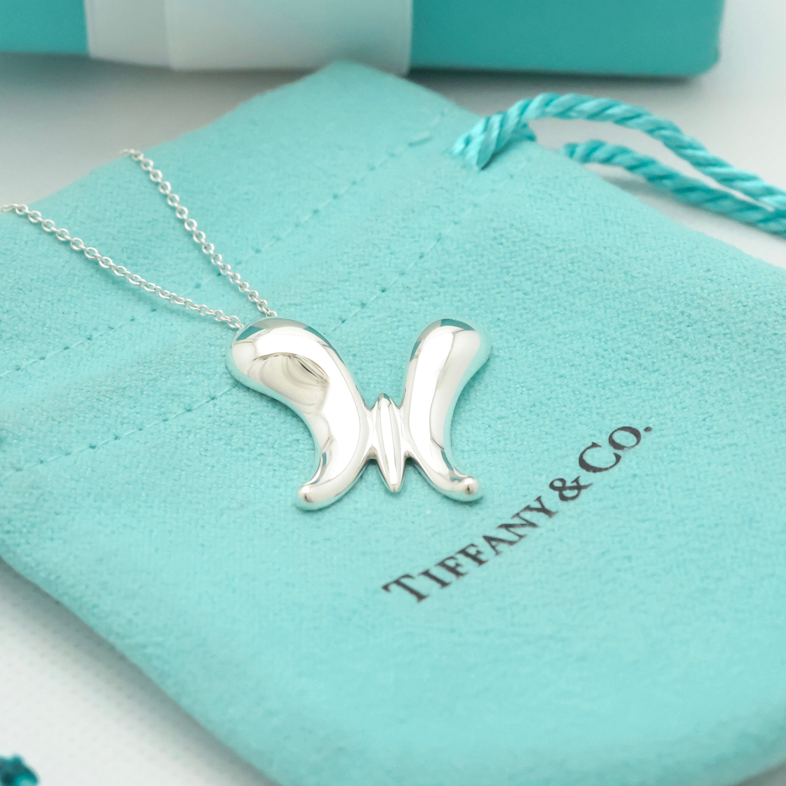TIFFANY&Co. ラージ バタフライ 蝶 エルサペレッティ ネックレス AG925