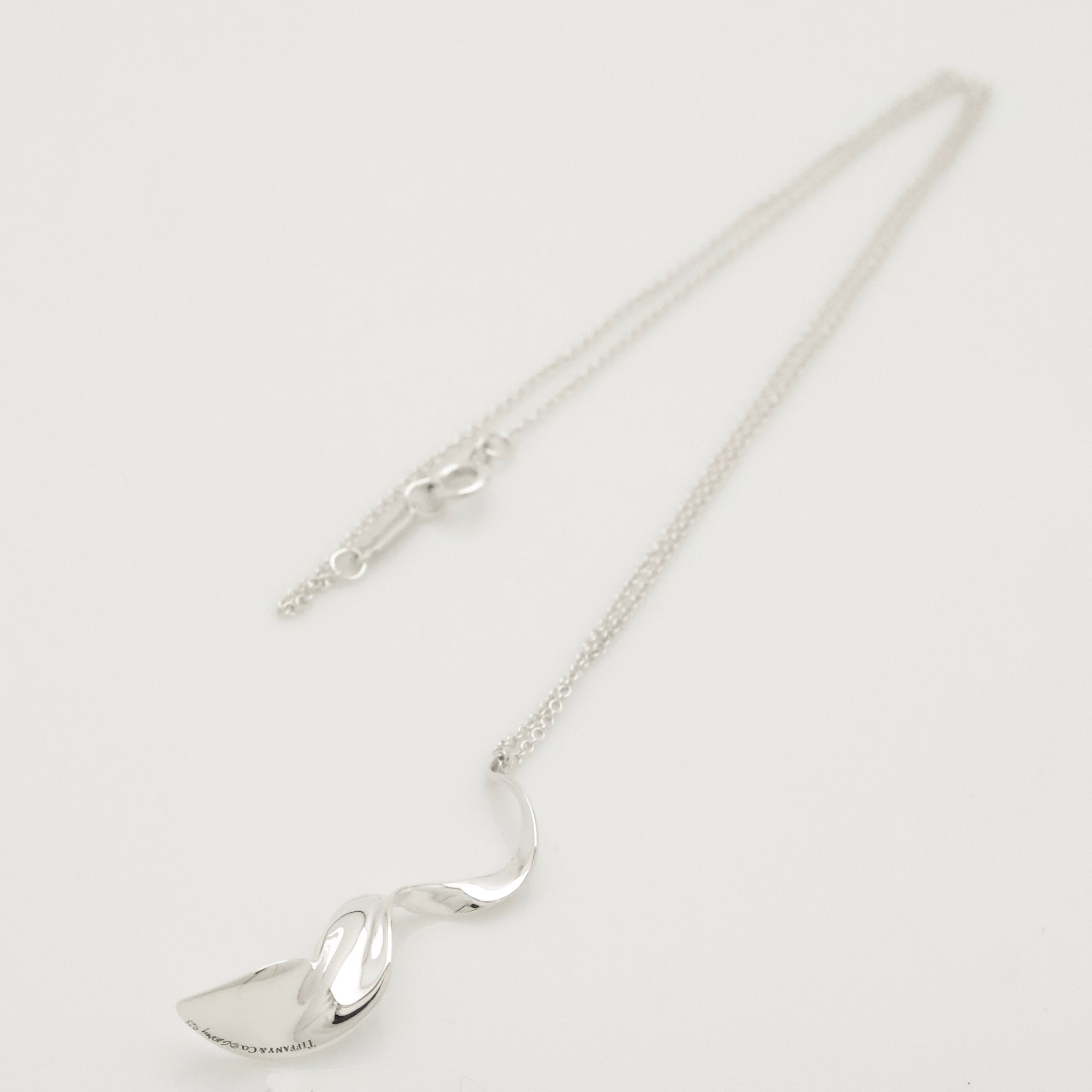 Tiffany & Co. Frank Gehry Orchid Drop Pendant Necklace Sterling Silver 925