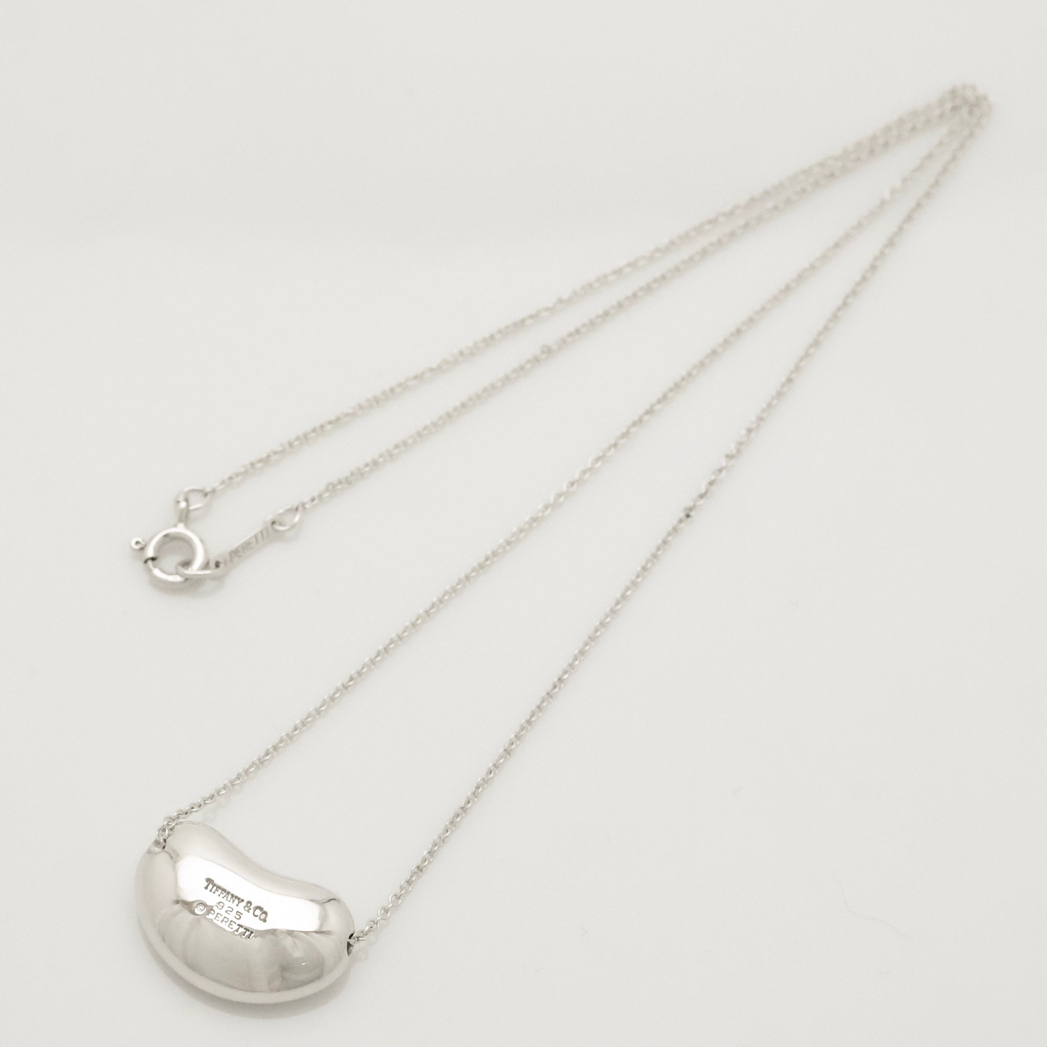  Tiffany & Co. Peretti Large  Bean Necklace  Sterling Silver 925 