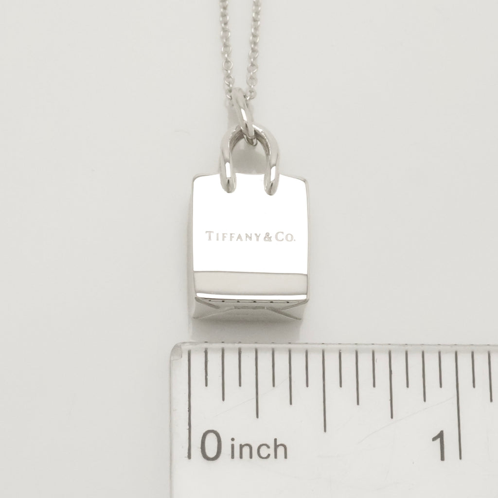 Tiffany & Co. Shopping Bag Pendant Charm Necklace Sterling Silver 925