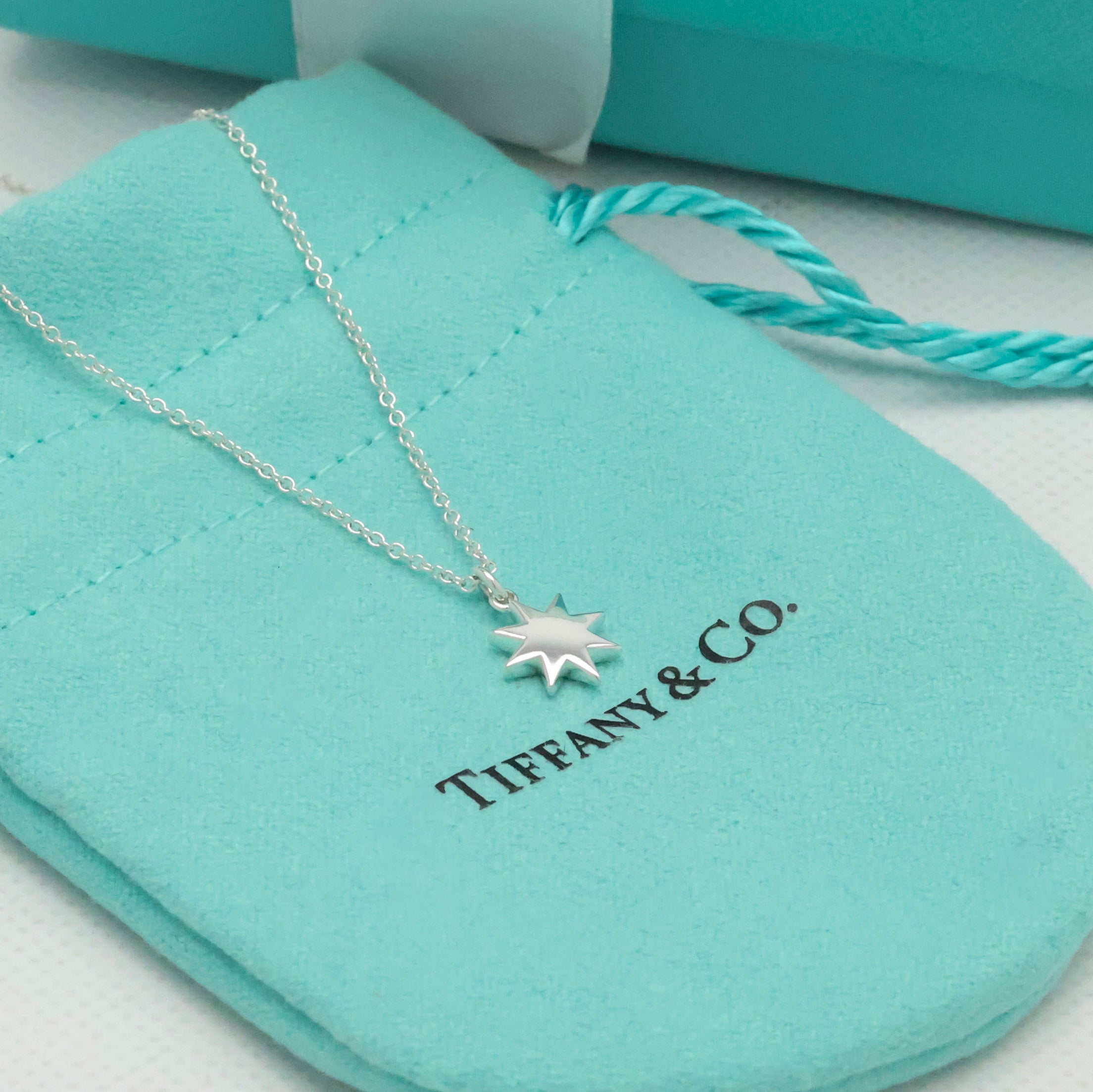  Tiffany & Co. Picasso Sun Star Pendant Necklace Sterling Silver 925 