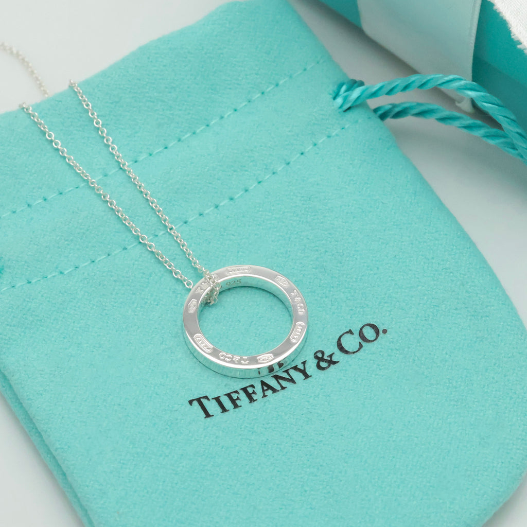 Tiffany & Co. Round Circle Pendant Necklace Sterling Silver 925