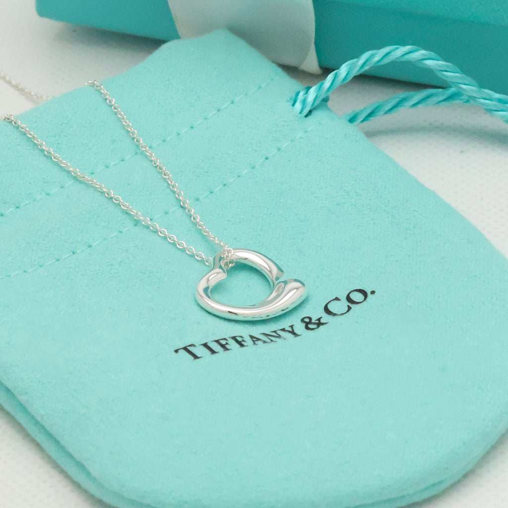 TIFFANY&Co. オープンハート 15mm エルサペレッティ ネックレス AG925