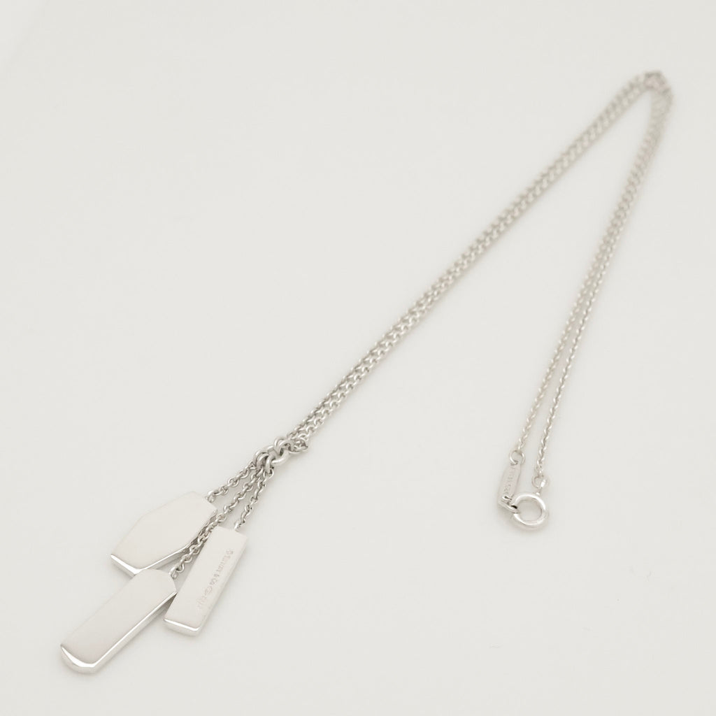 Tiffany & Co. 1837 Elements Three Bar Drop Necklace Sterling Silver 925