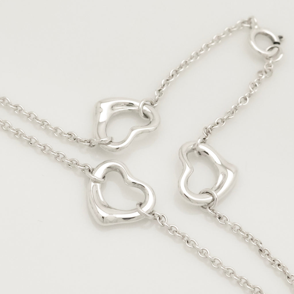 TIFFANY&Co. 3連 トリプル オープン ハート エルサペレッティ ブレスレット AG925