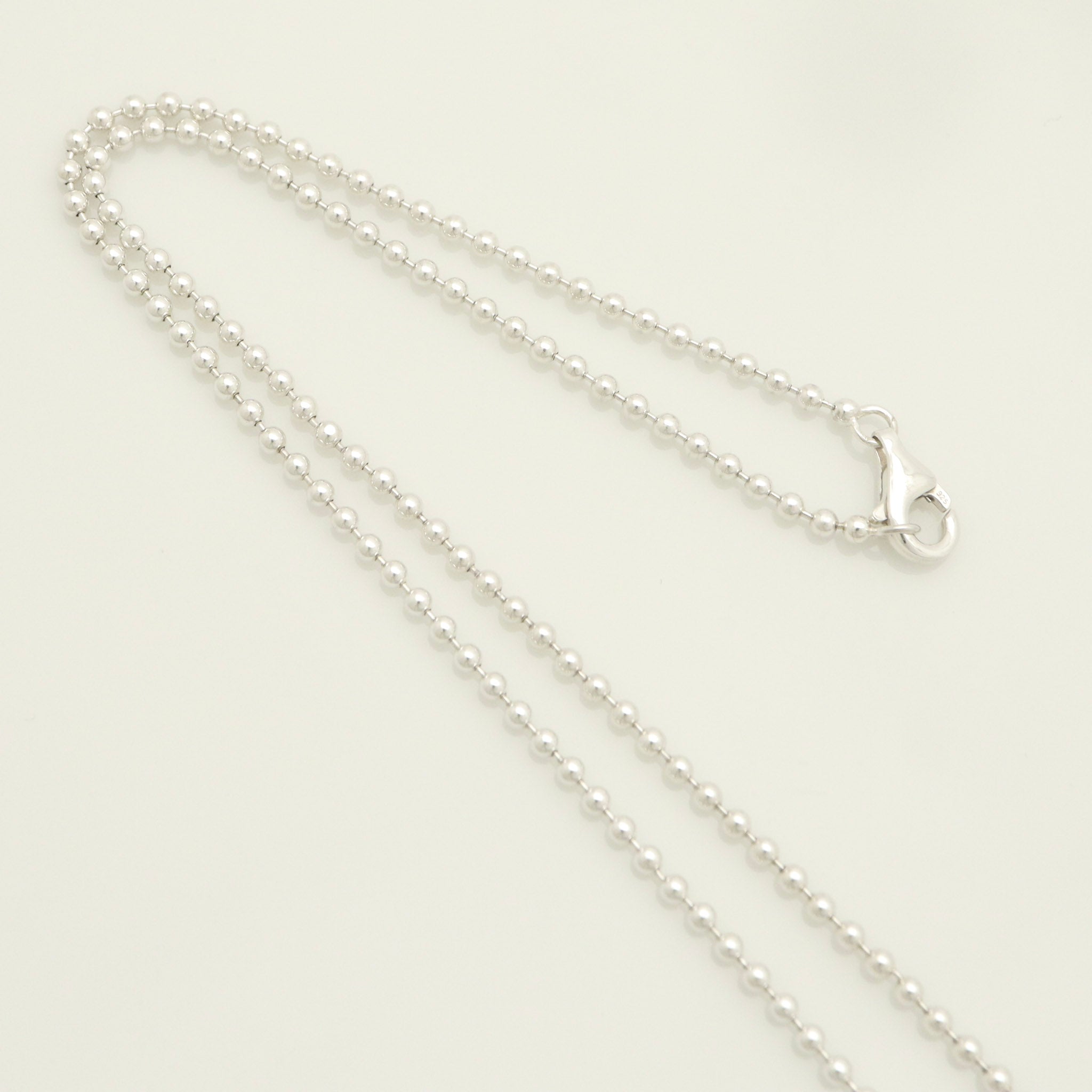 TIFFANY&Co. Roman cross Necklace Ball chain Sterling Silver 925 