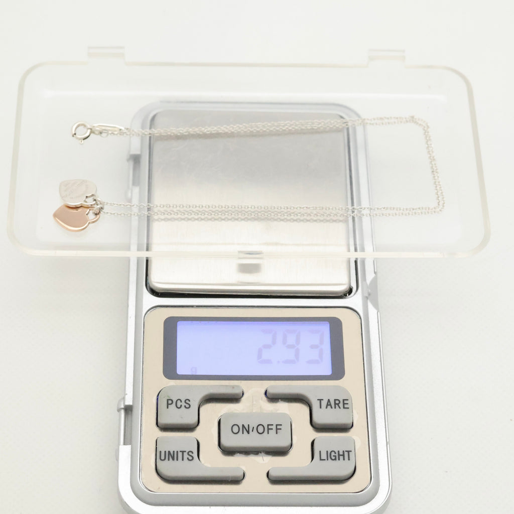 TIFFANY&Co. リターントゥ ティファニー スモール ダブル ハート タグ ルベドメタル ネックレス AG925