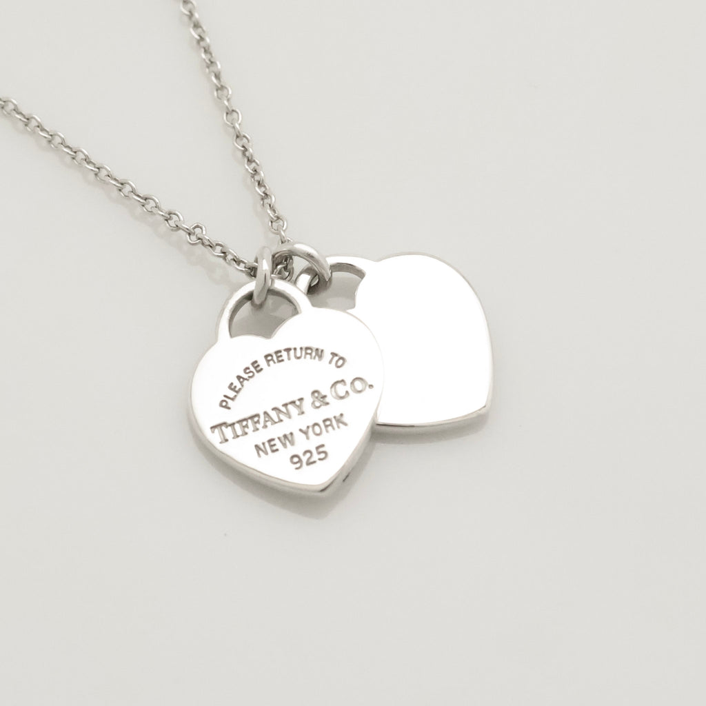 TIFFANY&Co. リターントゥ ティファニー スモール ダブル ハート タグ ネックレス AG925