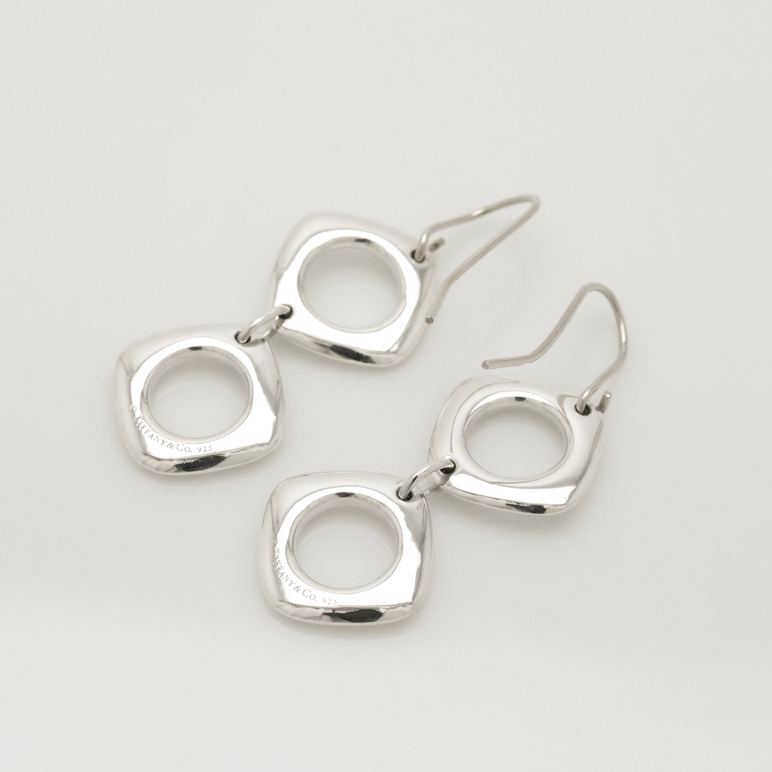 TIFFANY&Co. ダブル クッション スクエア フック ピアス AG925