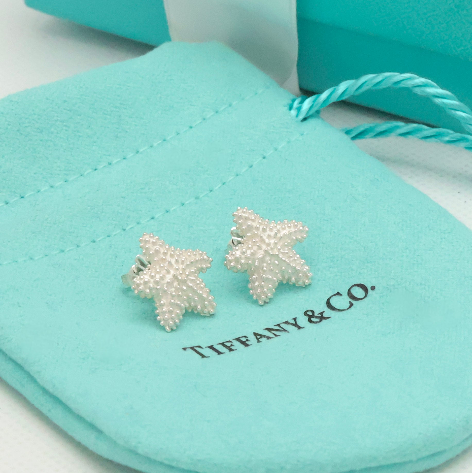 TIFFANY&Co. ビーズ スター フィッシュ スタッド ピアス AG925