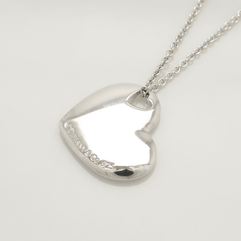 Tiffany & Co. Stencil Cutout Two Heart Necklace  Sterling Silver 925