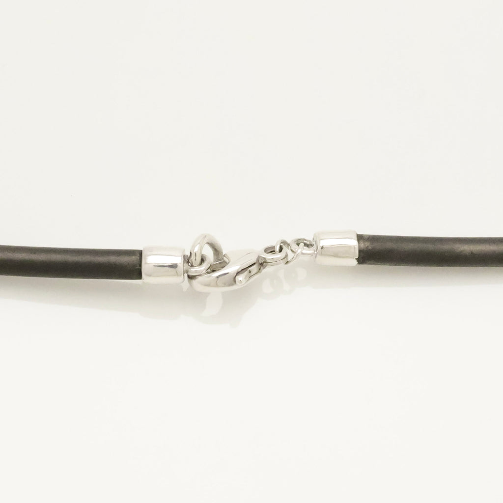 TIFFANY&Co. コイン エッジ ドッグ タグ ラバー コード ネックレス AG925