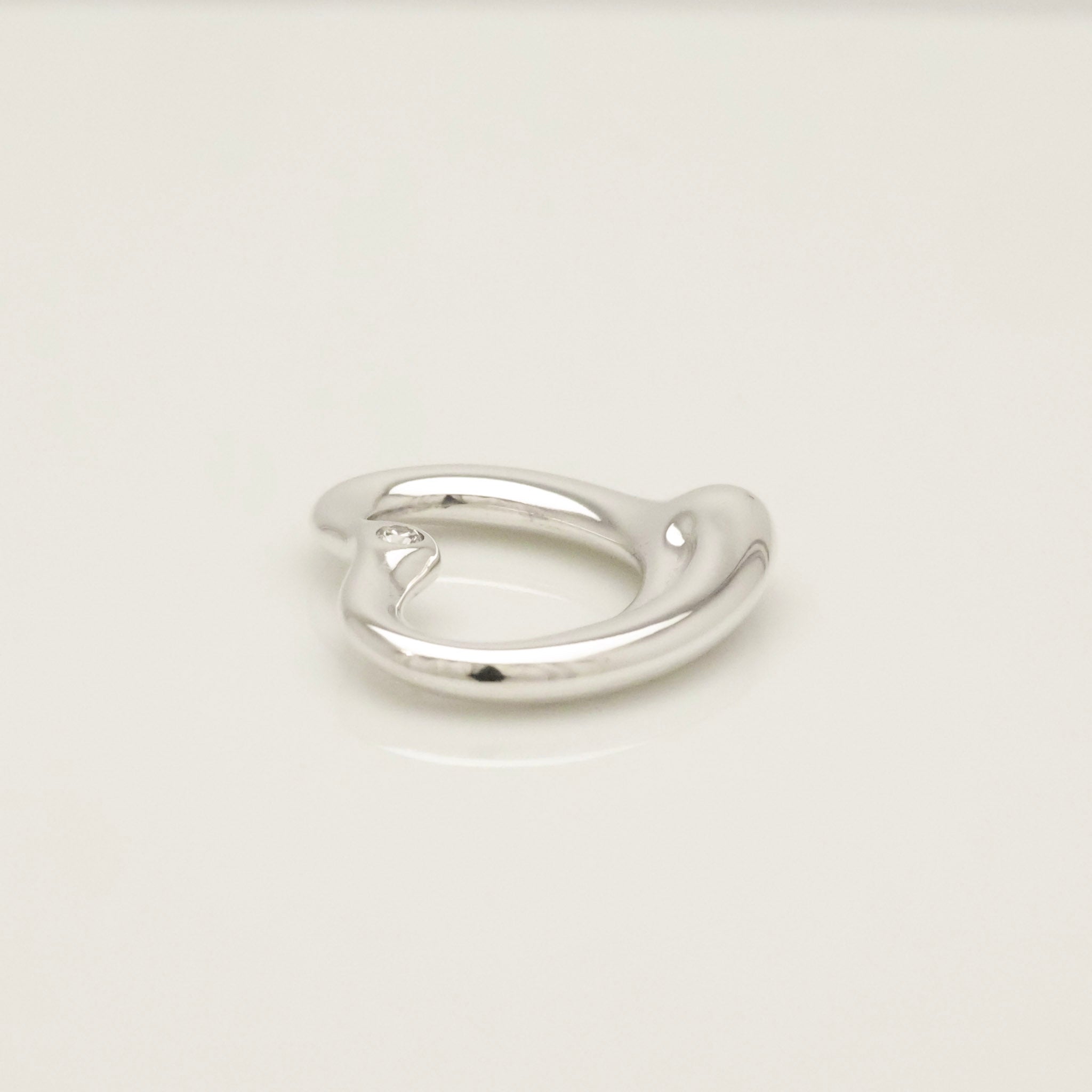 TIFFANY&Co. オープンハート 22mm 1P ダイヤモンド エルサペレッティ チャーム AG925