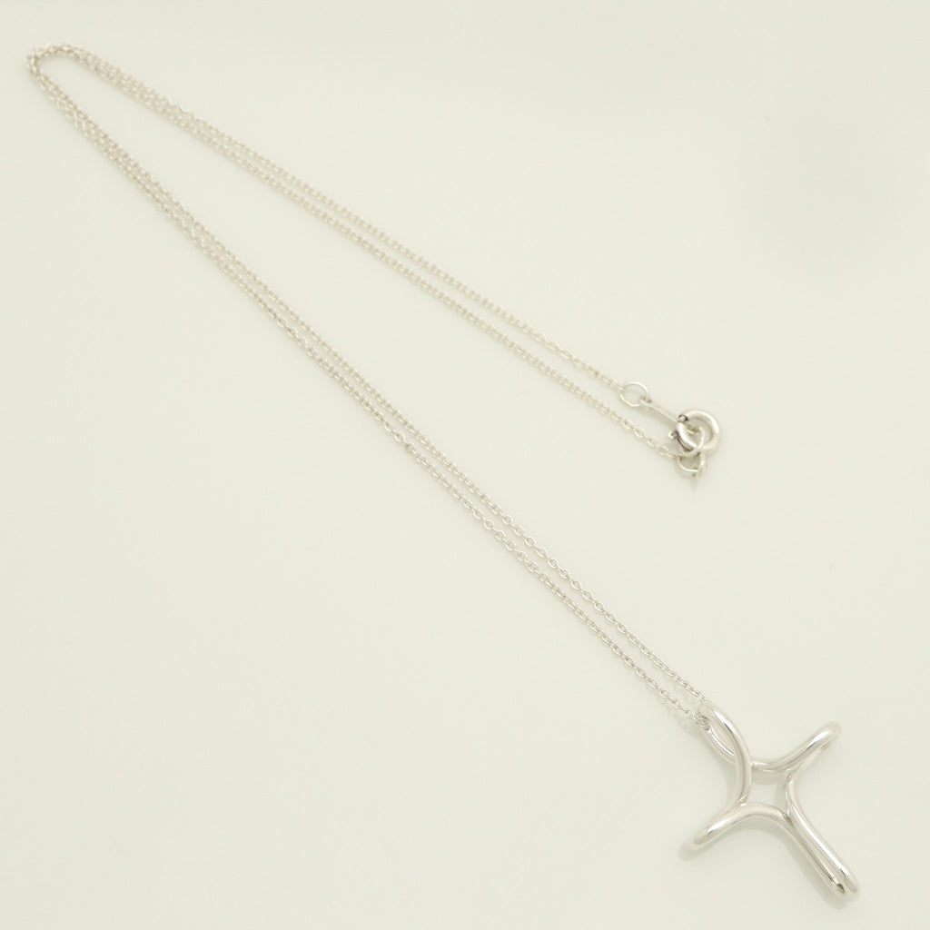 TIFFANY & Co. Open Cross Infinity Elsa Peretti Necklace  Sterling Silver 925