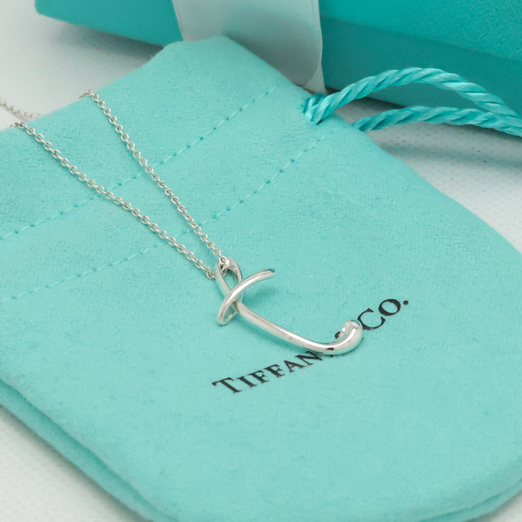 TIFFANY&Co. ノーツ レター T イニシャル  ネックレス AG925