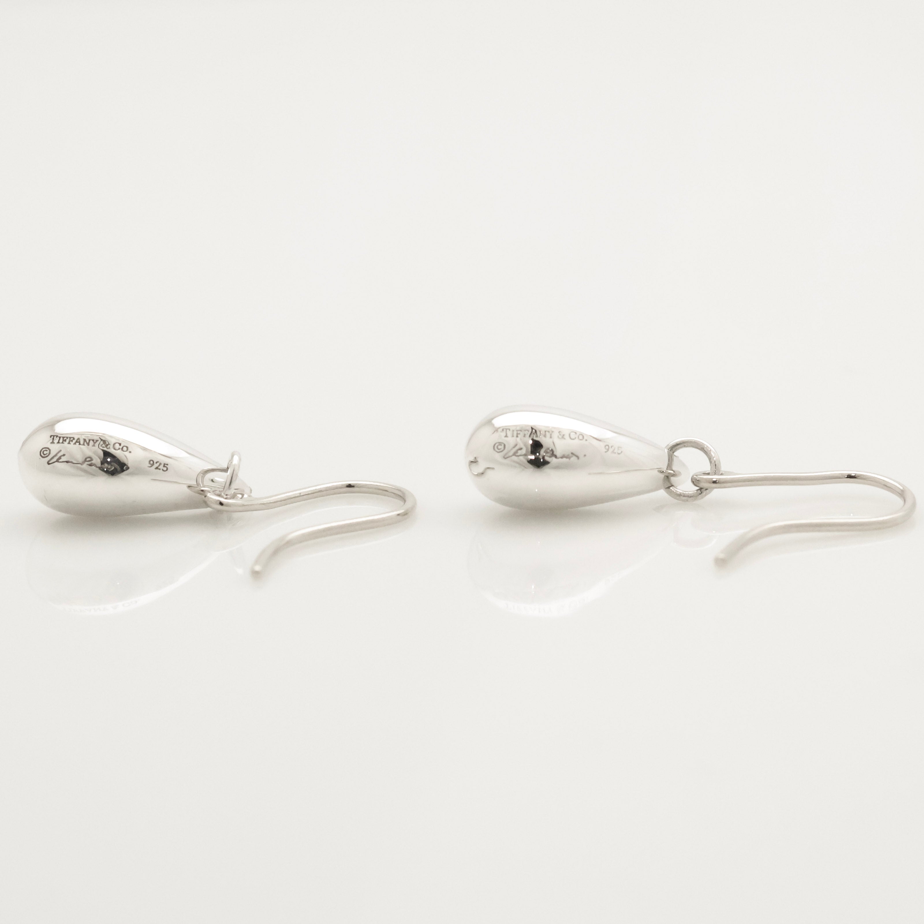 Tiffany & Co. Peretti Teardrop Dangle Earrings Sterling Silver 925