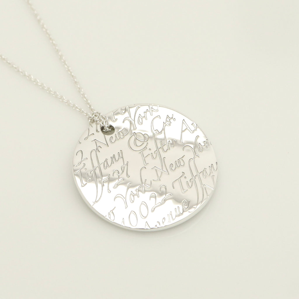 TIFFANY&Co. ノーツ ラウンド プレート ネックレス AG925