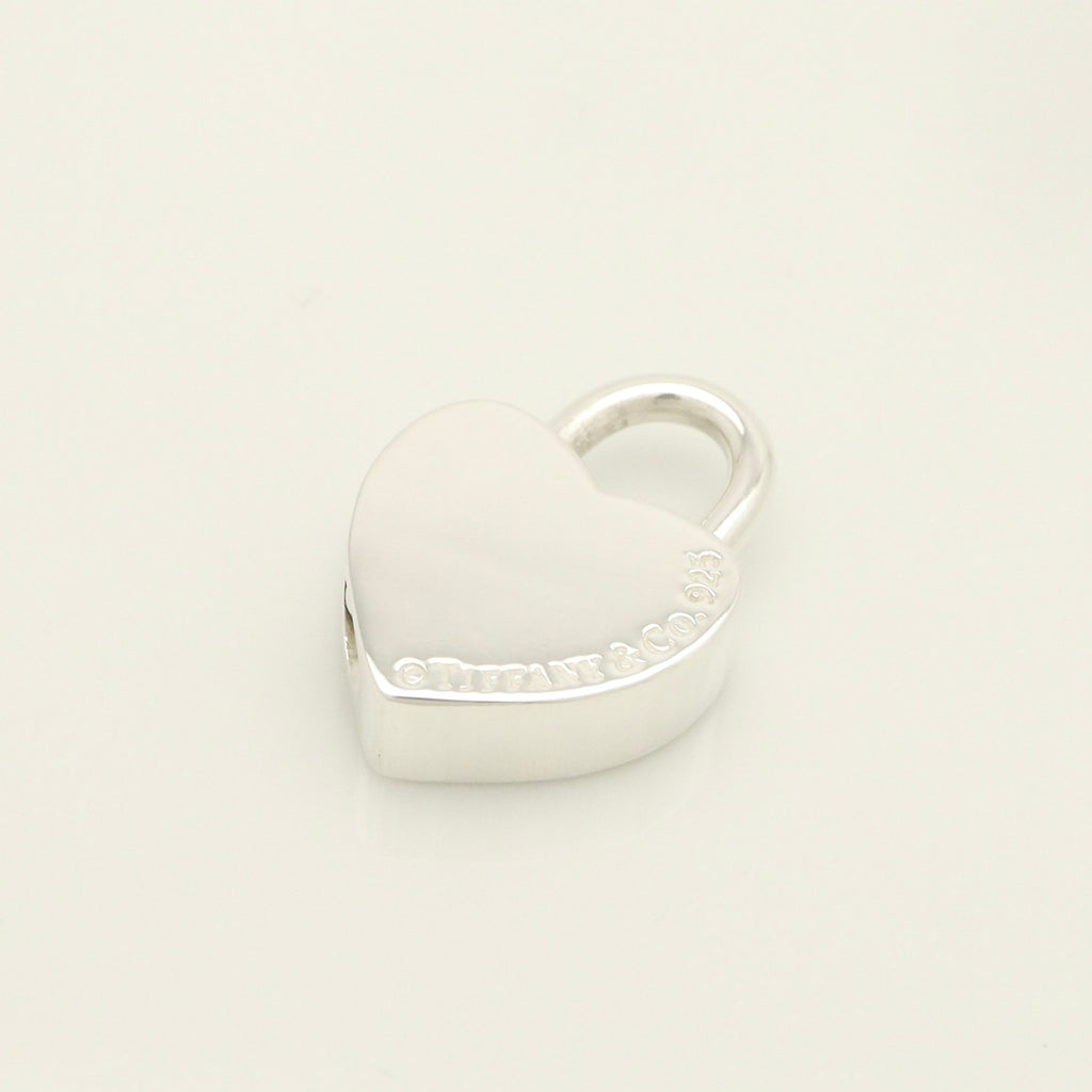 Tiffany & Co. Heart Charm Padlock Lock or Pendant in Sterling Silver 925