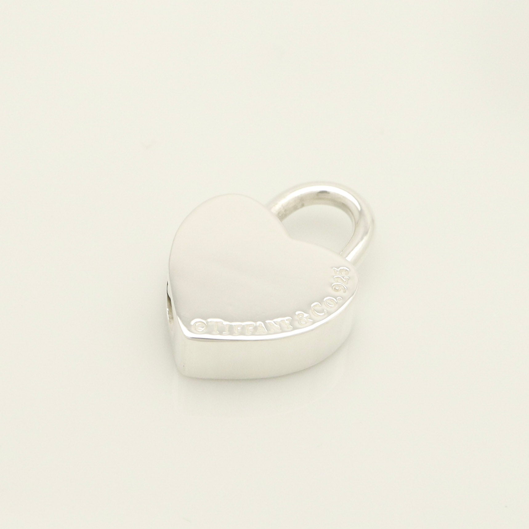 Tiffany & Co. Heart Charm Padlock Lock or Pendant in Sterling Silver 925