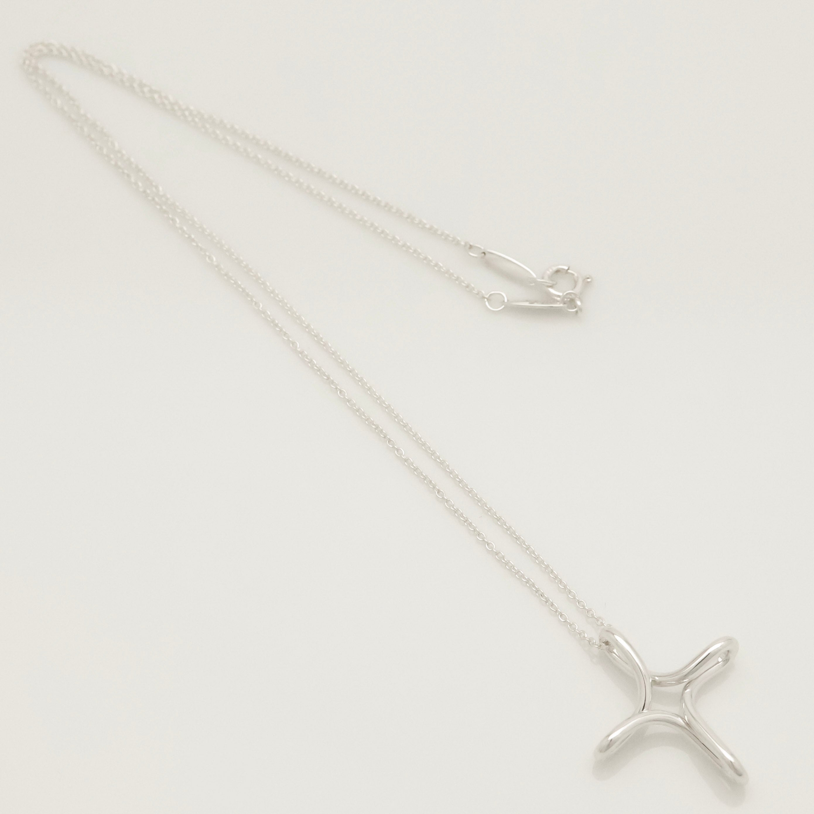  Tiffany & Co. Infinity Cross Necklace Pendant  Sterling Silver 925 