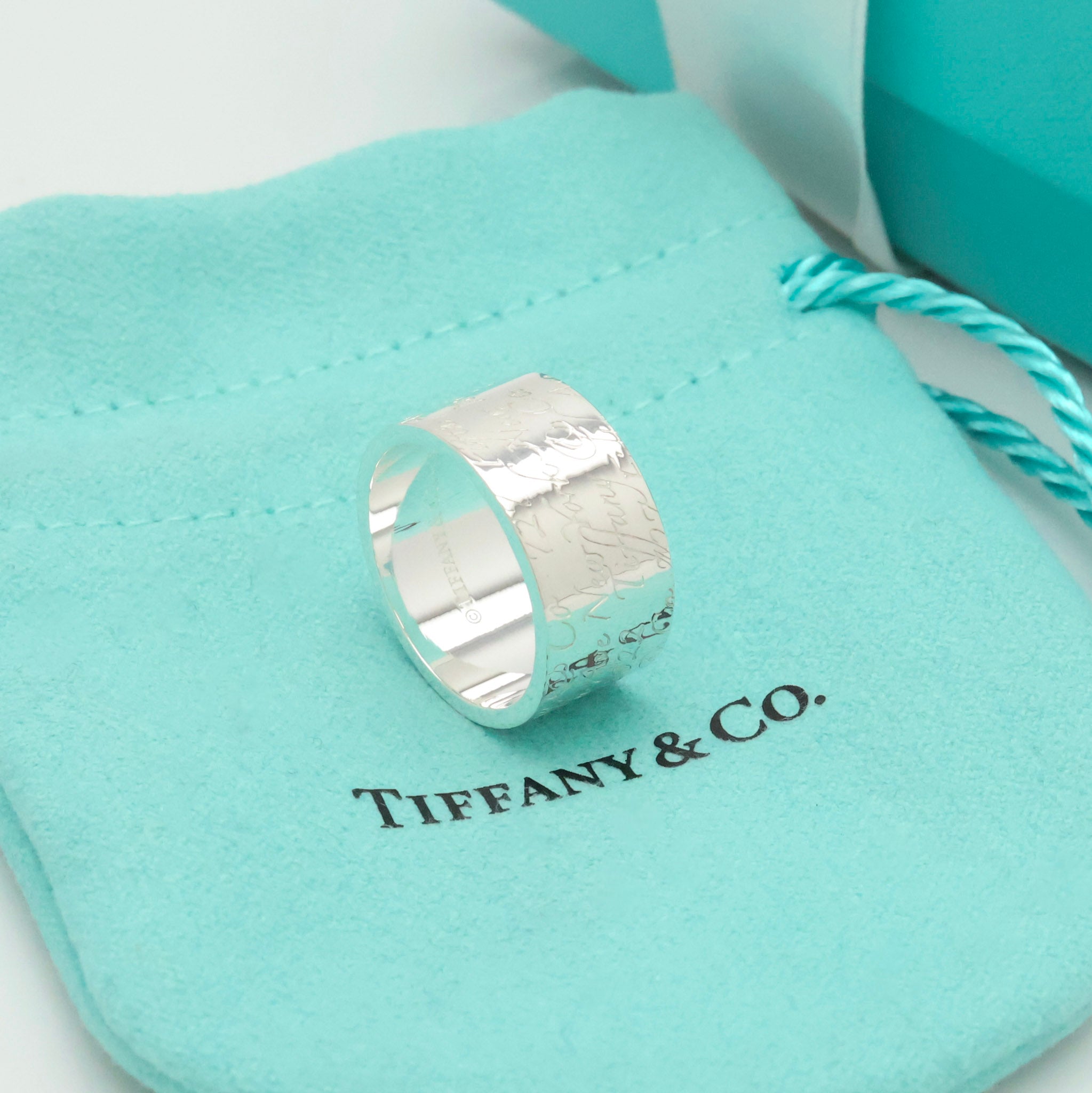 Tiffany & Co. Atlas Wide Ring Size 6.25 Sterling Silver 925