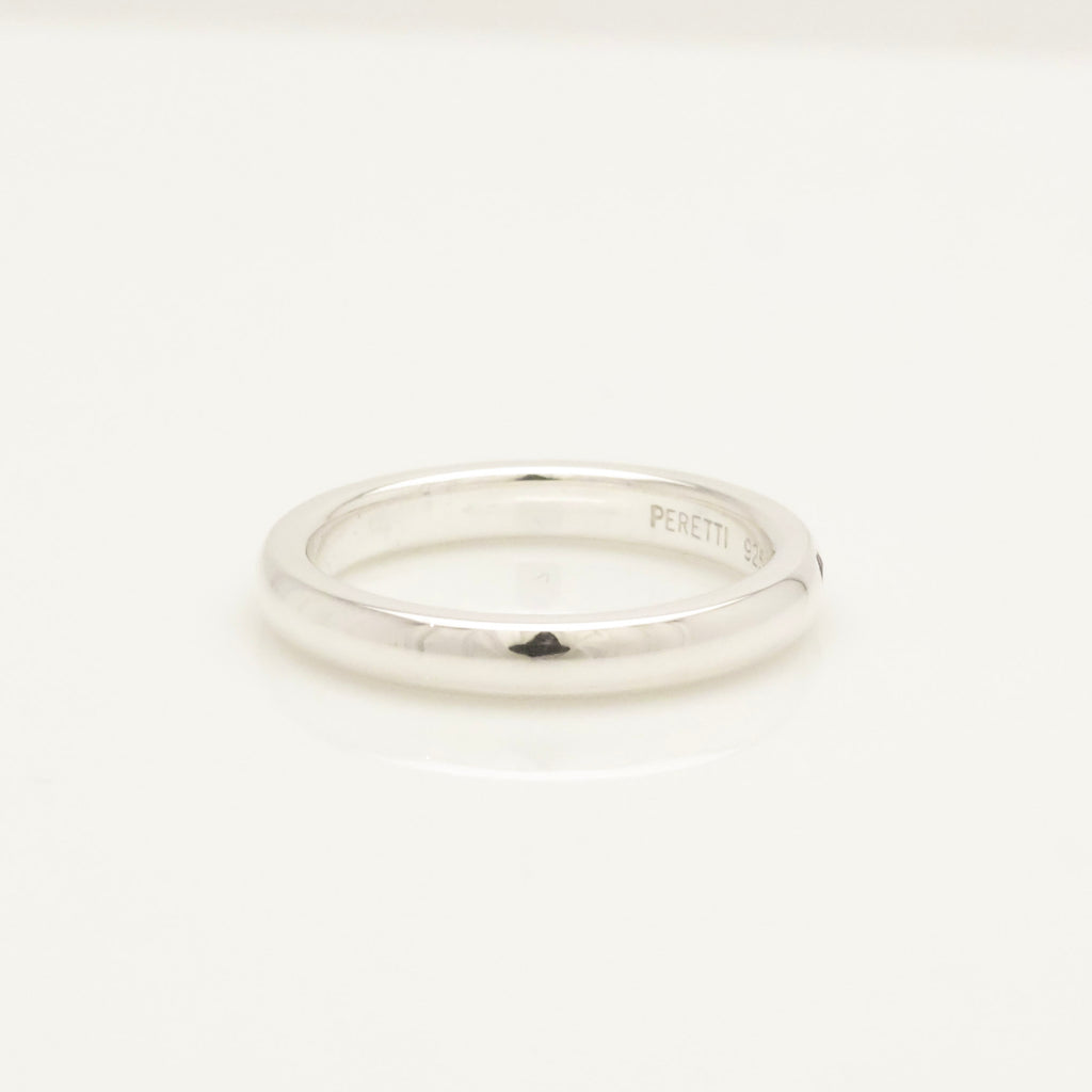 Tiffany & Co. Ruby Stacking Band Ring Sterling Silver 925