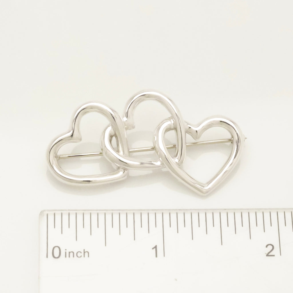 TIFFANY&Co. トリプル オープン ハート ピン ブローチ AG925