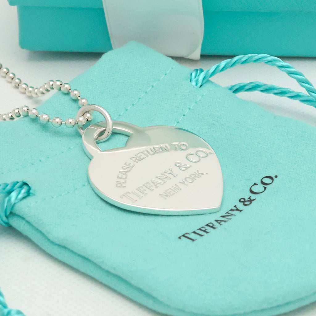 TIFFANY&Co. リターントゥ ティファニー ラージ ハート タグ ボール チェーン ネックレス AG925