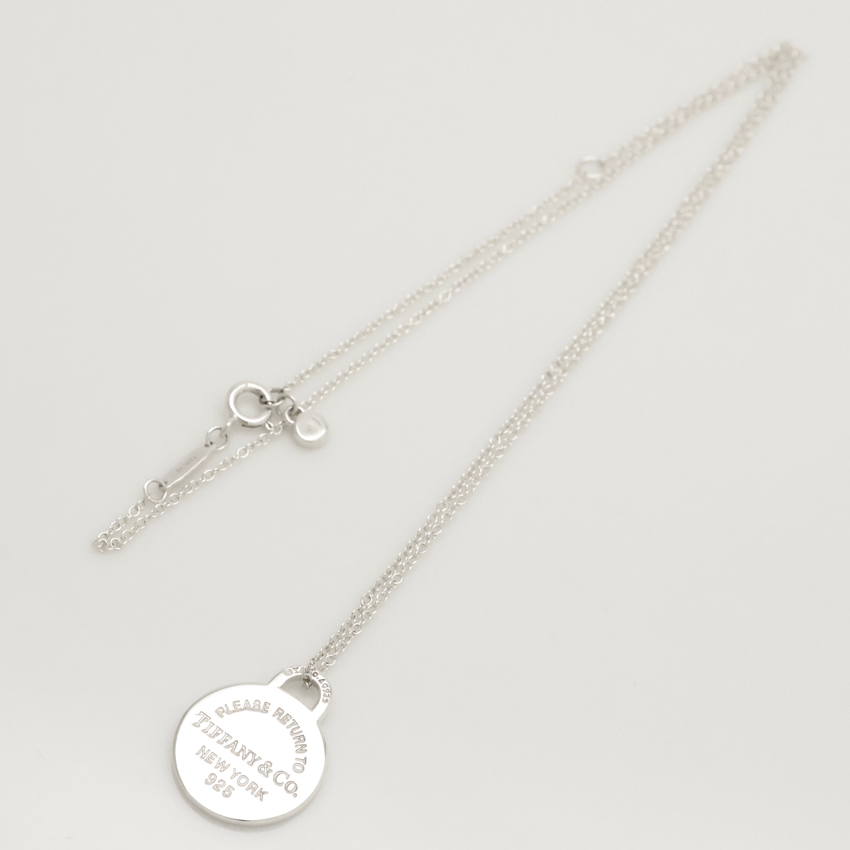 TIFFANY&Co. リターントゥ ティファニー ラウンド タグ エナメル ハート ネックレス AG925