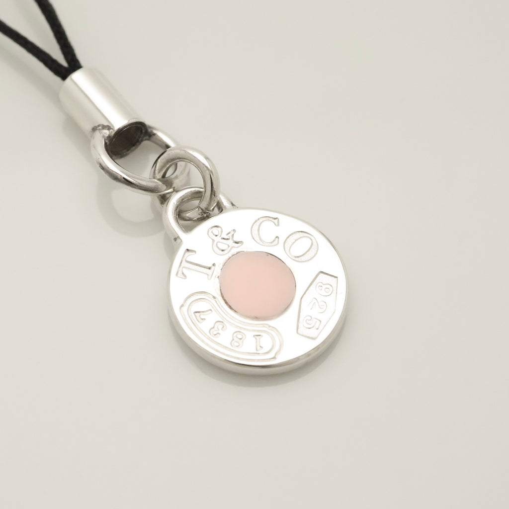 TIFFANY&Co. 1837 ロゴ ラウンド サークル ピンク エナメル ストラップ AG925