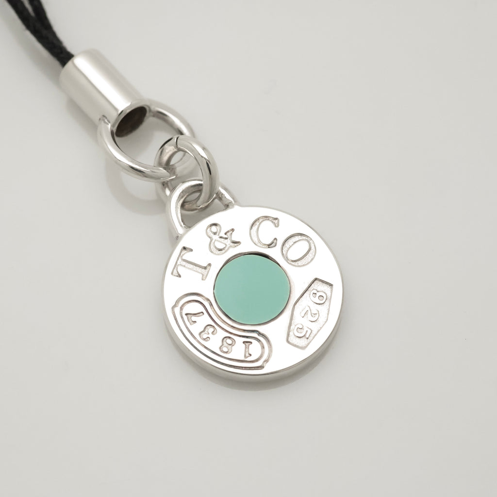 TIFFANY&Co. 1837 ロゴ ラウンド サークル ブルー エナメル ストラップ AG925